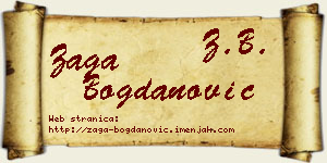 Zaga Bogdanović vizit kartica
